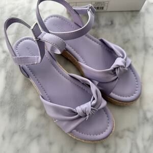 Nordstrom Girls Purple Sandals NEW Size 5 Party Dress Espadrille Ankle Strap